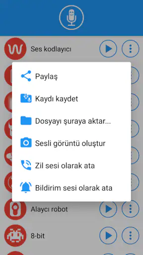 Efektler ile ses değiştirici