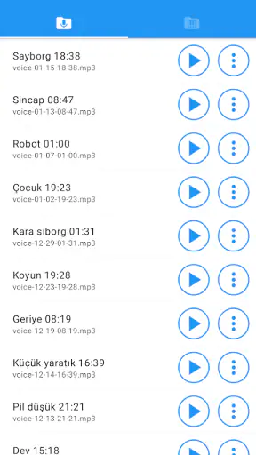 Efektler ile ses değiştirici