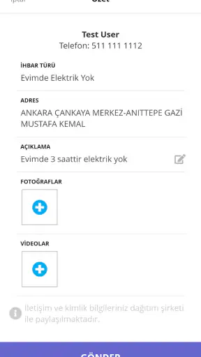 Elektrik Arıza İhbar