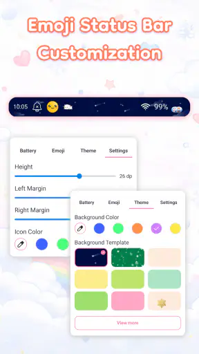 Emoji Battery: Cute Status Bar