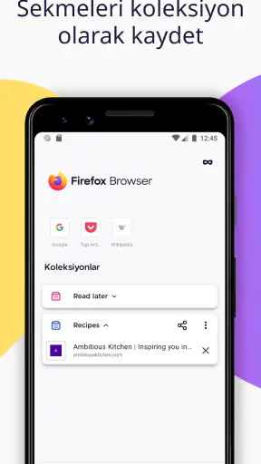 Firefox Hızlı ve Özel Tarayıcı