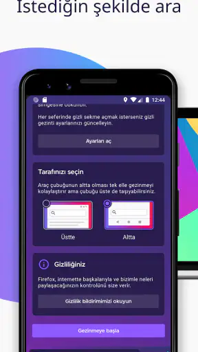 Firefox Hızlı ve Özel Tarayıcı