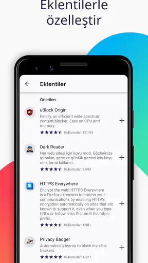 Firefox Hızlı ve Özel Tarayıcı