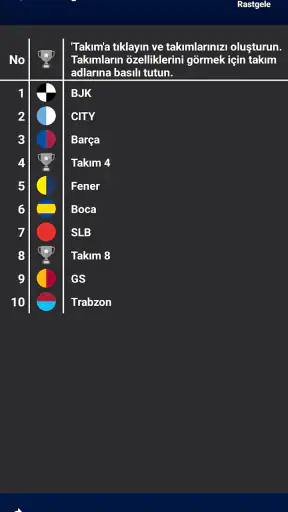 Futbol Ligi Oluşturucu