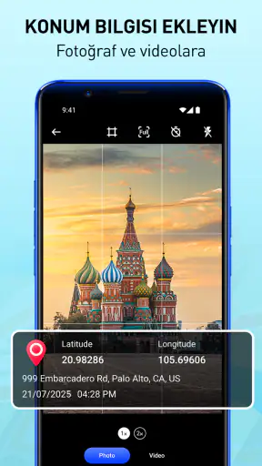GPS Kamera con Sello de Tiempo
