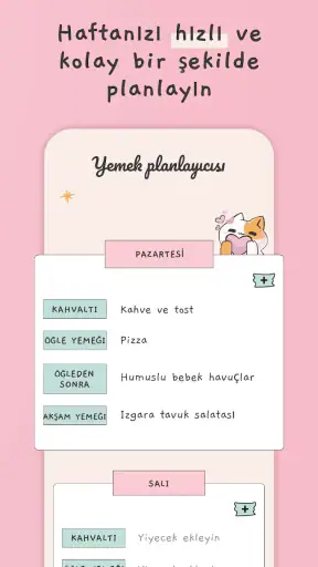 Haftalık Yemek Planı & Kalori