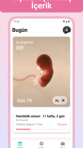 Hamilelik + | takip uygulaması