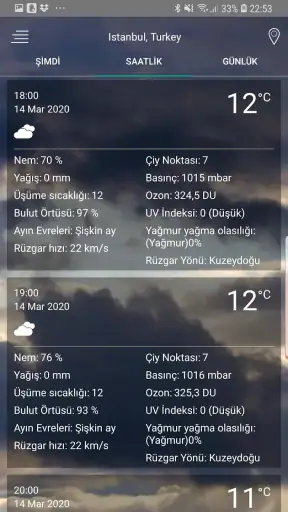 Hava tahmini uygulaması