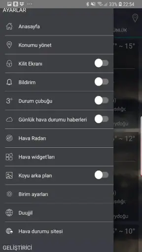 Hava tahmini uygulaması