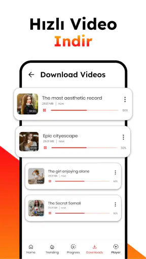HD Video indirici ve Oynatıcı