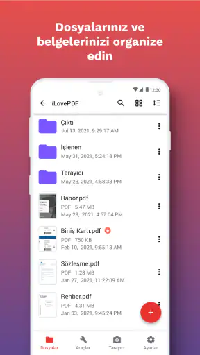iLovePDF: PDF Düzenle ve Tara