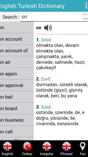 İngilizce Türkçe Sözlük