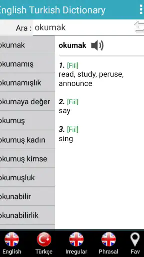 İngilizce Türkçe Sözlük
