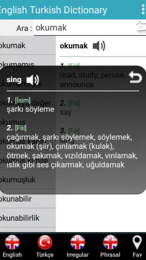 İngilizce Türkçe Sözlük