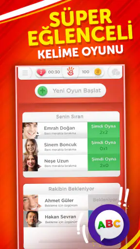 İsim Şehir - Kategori Oyunu