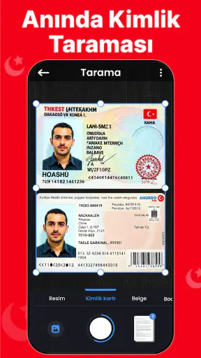 Kimlik Kartı Tarayıcı - Tarama