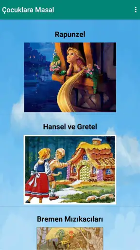 Masal ve Hikayeler Oku, Dinlet
