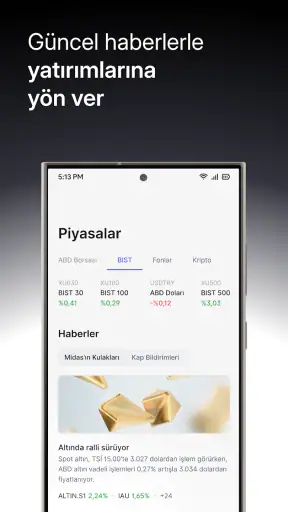 Midas: Borsa Hisse Alım Satım