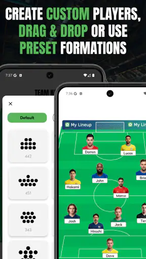 My Lineup:  Kadro Oluşturucu