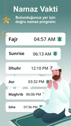 Namaz Vakti, Ezan Alarm, Kıble