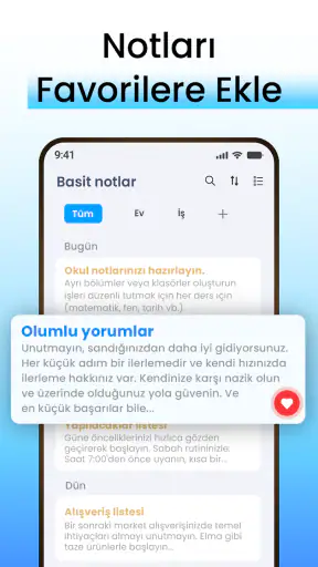 Not Defteri -Notlar:Uygulaması
