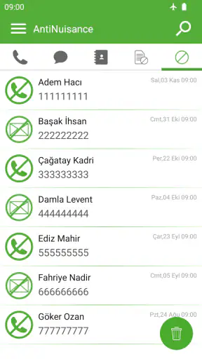 Numara ve SMS mesaj engelleme