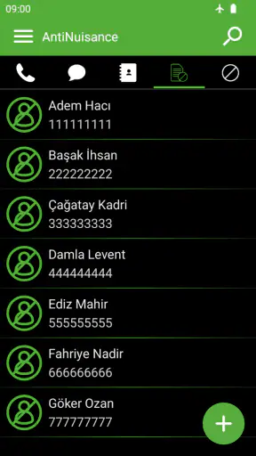 Numara ve SMS mesaj engelleme