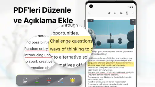 PDF Oku: Düzenle Ve Tara