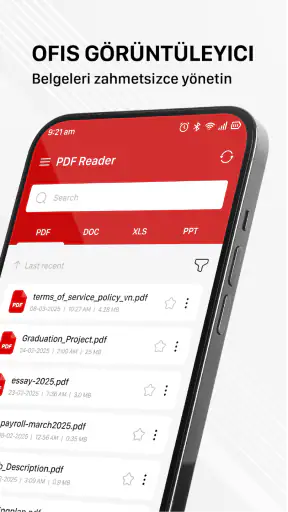 PDF Okuyucu, Tüm Dosya Okuyucu