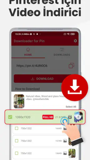 Pinterest Video indirici