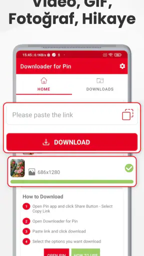 Pinterest Video indirici