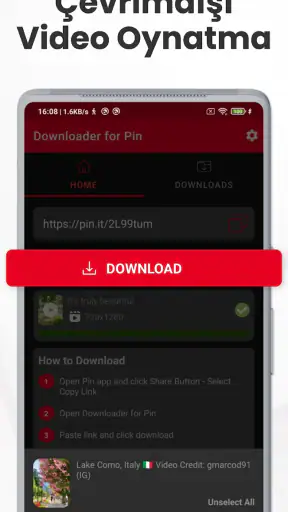 Pinterest Video indirici