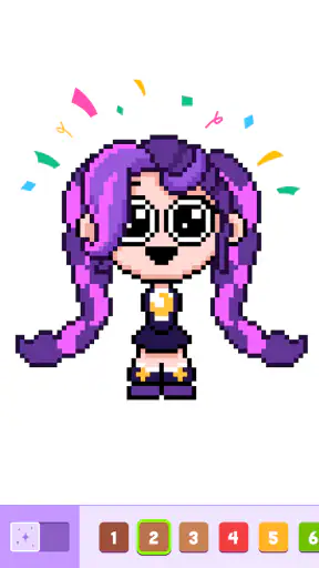Pixel Number Cute Coloring