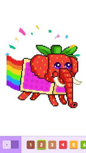 Pixel Number Cute Coloring