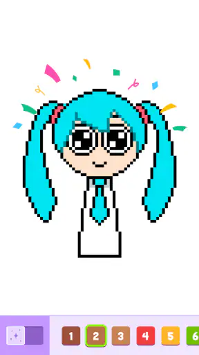 Pixel Number Cute Coloring