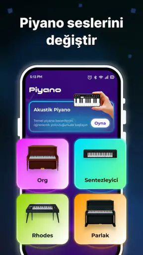 Piyano Öğren: Şarkılarla Sanal