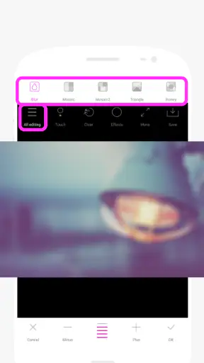 Point blur