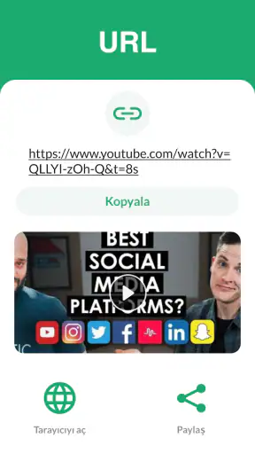 QR Kodu Okuyucu ve Tarayıcı
