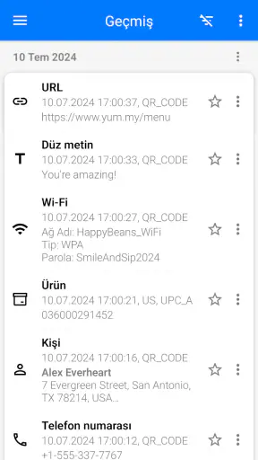 QR ve Barkod Okuyucu