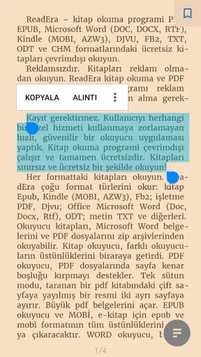 ReadEra kitap okuyucu pdf epub