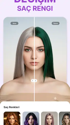 Saç & Sakal:Stil Renk Değiştir
