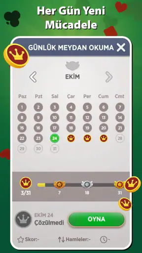 Solitaire İnternetsiz Türkçe