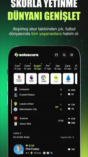 Soloscore: Sosyal & Canlı Skor