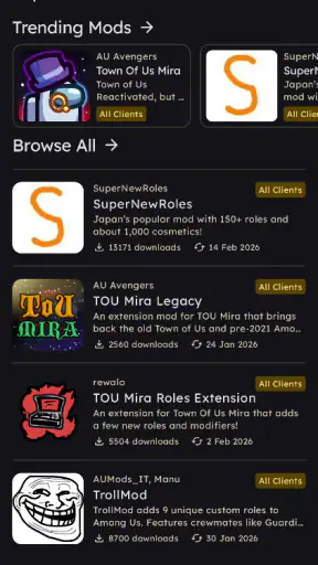Starlight: Among Us Mods