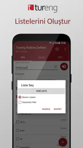 Tureng Kelime Defteri