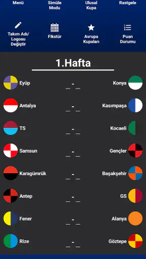 Türkiye Süper Lig Simülasyon