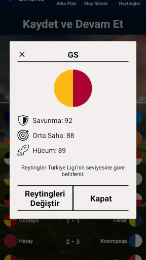 Türkiye Süper Lig Simülasyon