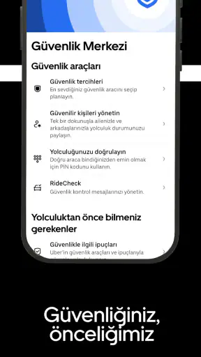 Uber - Kolay taksi yolculuğu