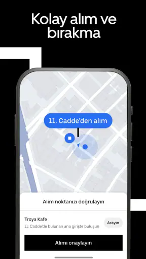 Uber - Kolay taksi yolculuğu