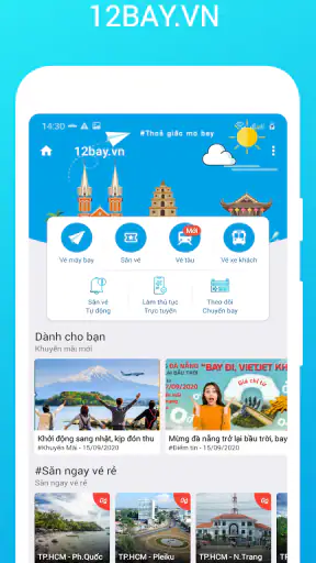 12bay.vn Săn vé máy bay giá rẻ
